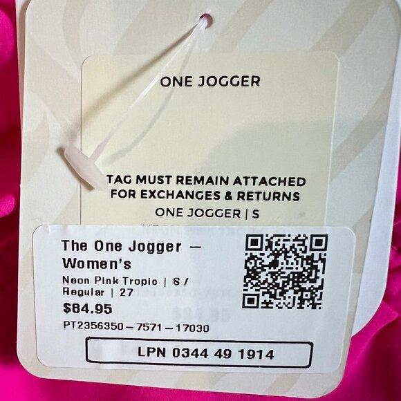 Fabletics NWT The One Jogger Women’s Neon Pink, Small - Picture 3 of 5